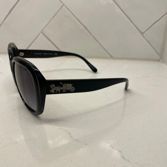 Coach HC8207 Women’s Square Sunglasses With Case Cloth Slight Lens Edge Scratch - Picture 5 of 12